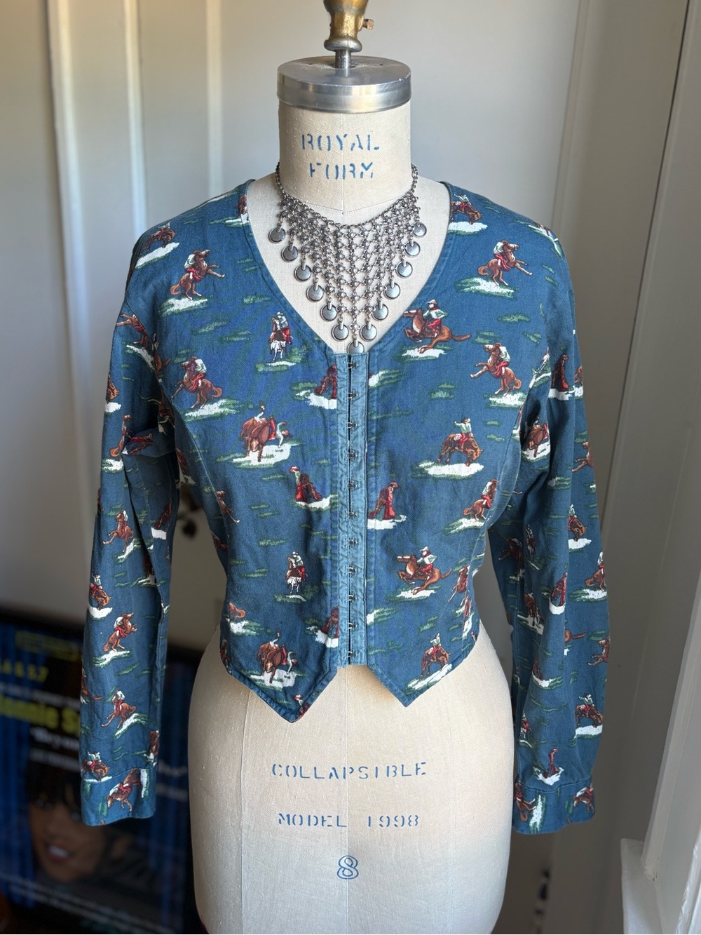 Vintage Five Star by Roper Chambray Top
